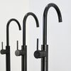 Vòi Xả Bồn Đặt Sàn Kanly GCAH6B Nóng Lạnh Màu Đen - ảnh 3