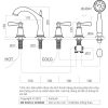 Vòi Xả Bồn Tắm 5 Lỗ Kanly GCB06B Nóng Lạnh Bằng Đồng Màu Đen - ảnh 6