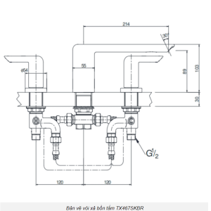 Ảnh công trình thực tế Vòi Xả Bồn TOTO TX467SKBR Nóng Lạnh