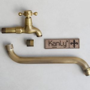 Ảnh công trình thực tế Vòi xả nước dài bằng đồng Kanly GCK58