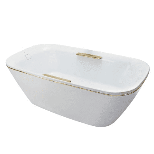 Bồn Tắm TOTO PJY1886HPWMGE#GW Đặt Sàn, NEOREST, Viền Màu Vàng