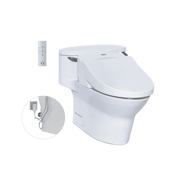 Bồn Cầu Điện Tử TOTO MS904W6#XW Kèm Nắp Rửa Điện Tử WASHLET Dòng C5 – TCF6531Z (220V)