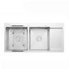 Chậu Rửa Chén Inox Caesar KSH22H100SX 2 Hộc 1000x480mm Có Bàn Ráo