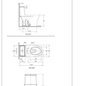 Ảnh công trình thực tế Bồn Cầu AMERICAN STANDARD 2530-WT 1 Khối Nắp Êm