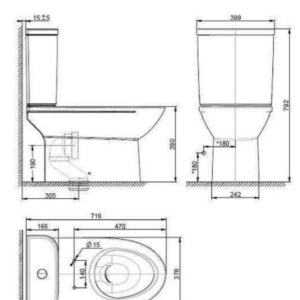 Ảnh công trình thực tế Bồn Cầu AMERICAN STANDARD 2630-WT 2 Khối Nắp Êm
