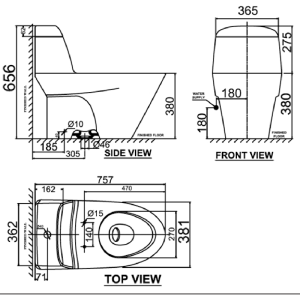 Ảnh công trình thực tế Bồn Cầu AMERICAN STANDARD VF-2011 1 Khối Nắp Êm