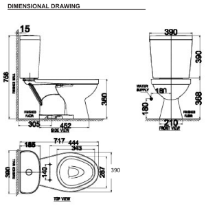 Ảnh công trình thực tế Bồn cầu 2 khối American Standard VF-2397S3 nắp rửa cơ