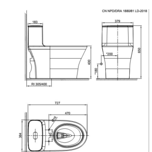 Ảnh công trình thực tế Bồn cầu nắp điện tử American Standard WP-1880PR