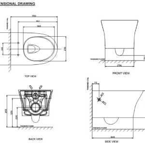 Ảnh công trình thực tế Bồn Cầu AMERICAN STANDARD WP-2140 Treo Tường Nắp Êm Crytal WP-C119