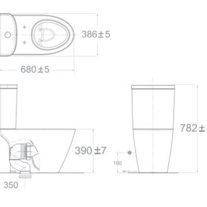 Ảnh công trình thực tế Bồn Cầu AMERICAN STANDARD 2407-WT 2 Khối Nắp Êm