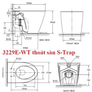 Ảnh công trình thực tế Bồn Cầu AMERICAN STANDARD 3229E-WT Đặt Sàn Thoát Sàn Nắp Êm Crytal WP-C119
