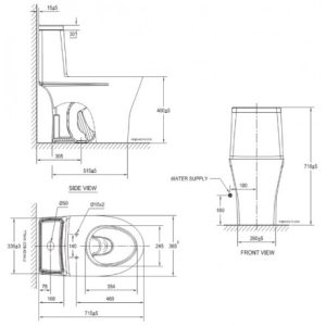 Ảnh công trình thực tế Bồn Cầu AMERICAN STANDARD VF-2530 1 Khối Nắp Êm