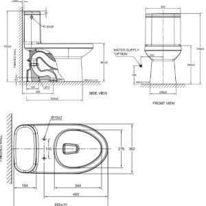 Ảnh công trình thực tế Bồn Cầu AMERICAN STANDARD 2045-WT 1 Khối Nắp Êm