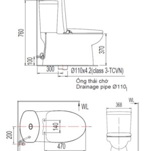 Ảnh công trình thực tế Bồn Cầu AMERICAN STANDARD VF-2719 2 Khối Nắp Êm