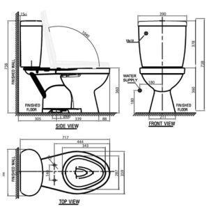 Ảnh công trình thực tế Bồn Cầu AMERICAN STANDARD VF-2395 2 Khối Nắp Thường