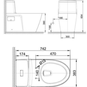 Ảnh công trình thực tế Bồn cầu nắp điện tử American Standard VF-1808TPR