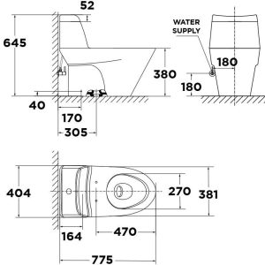 Ảnh công trình thực tế Bồn cầu nắp điện tử American Standard VF-2010PR