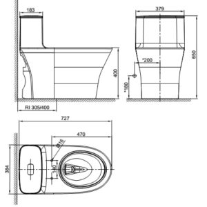 Ảnh công trình thực tế Bồn cầu nắp rửa điện tử American Standard VF-1862PL