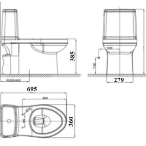 Ảnh công trình thực tế Bồn cầu nắp điện tử American Standard VF-1808PR