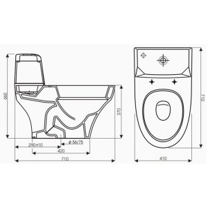 Ảnh công trình thực tế Bồn Cầu Thiên Thanh Plannet CK 38 1 Khối Xả Nhấn