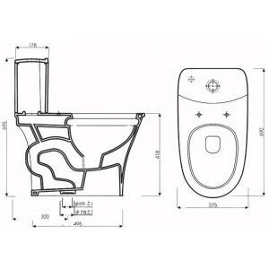 Ảnh công trình thực tế Bồn Cầu Thiên Thanh Galaxy CK66 Toilet 1 Khối Xả Nhấn