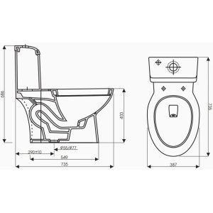 Ảnh công trình thực tế Bồn Cầu Thiên Thanh Titan CK68 Toilet 1 Khối Xả Nhấn