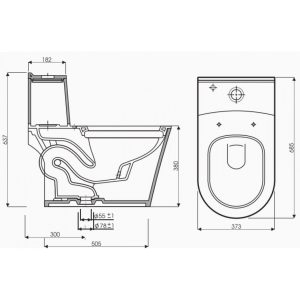 Ảnh công trình thực tế Bồn Cầu Thiên Thanh Lux CK99 Toilet 1 Khối Xả Nhấn