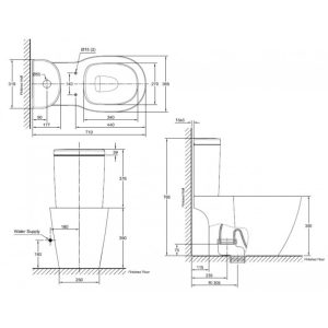Ảnh công trình thực tế Bồn Cầu American Standard 2705-WT (2705WT) 2 Khối Concept Dáng U