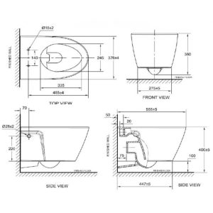 Ảnh công trình thực tế Bồn Cầu American Standard VF-3119E (VF3119E) Treo Tường Nắp WP-C119