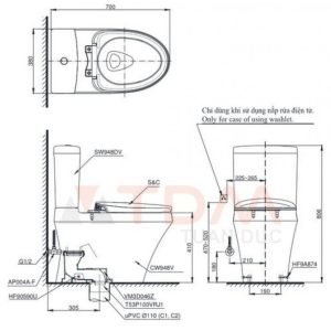 Ảnh công trình thực tế Bồn Cầu Điện Tử TOTO CS948DW18 Nắp Rửa Washlet TCF23710AAA C2 Simple