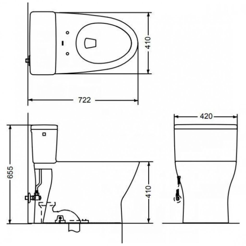 Bồn Cầu Điện Tử TOTO MS188VKW23/T53P100VR Nắp Washlet TCF47360GAA S7