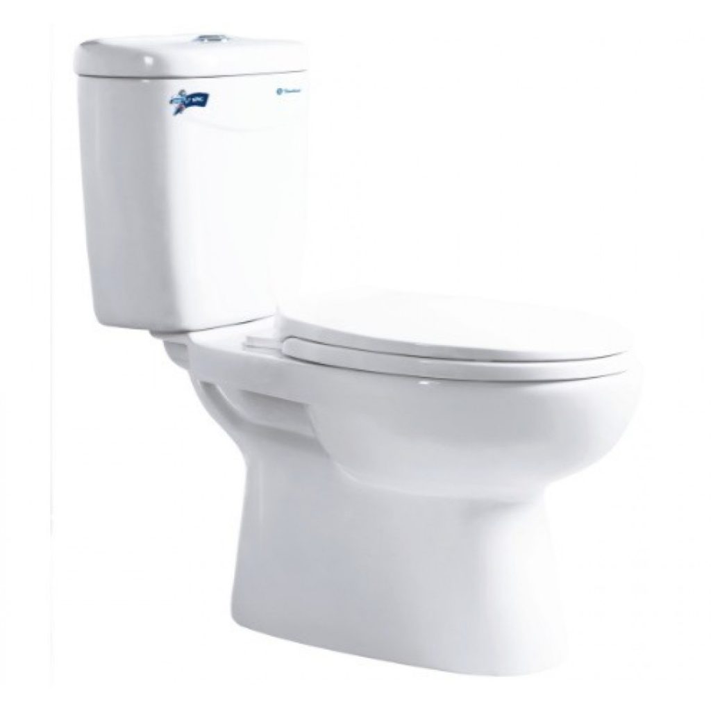 Bồn Cầu Thiên Thanh King CD4829 Toilet 2 Khối Xả Nhấn