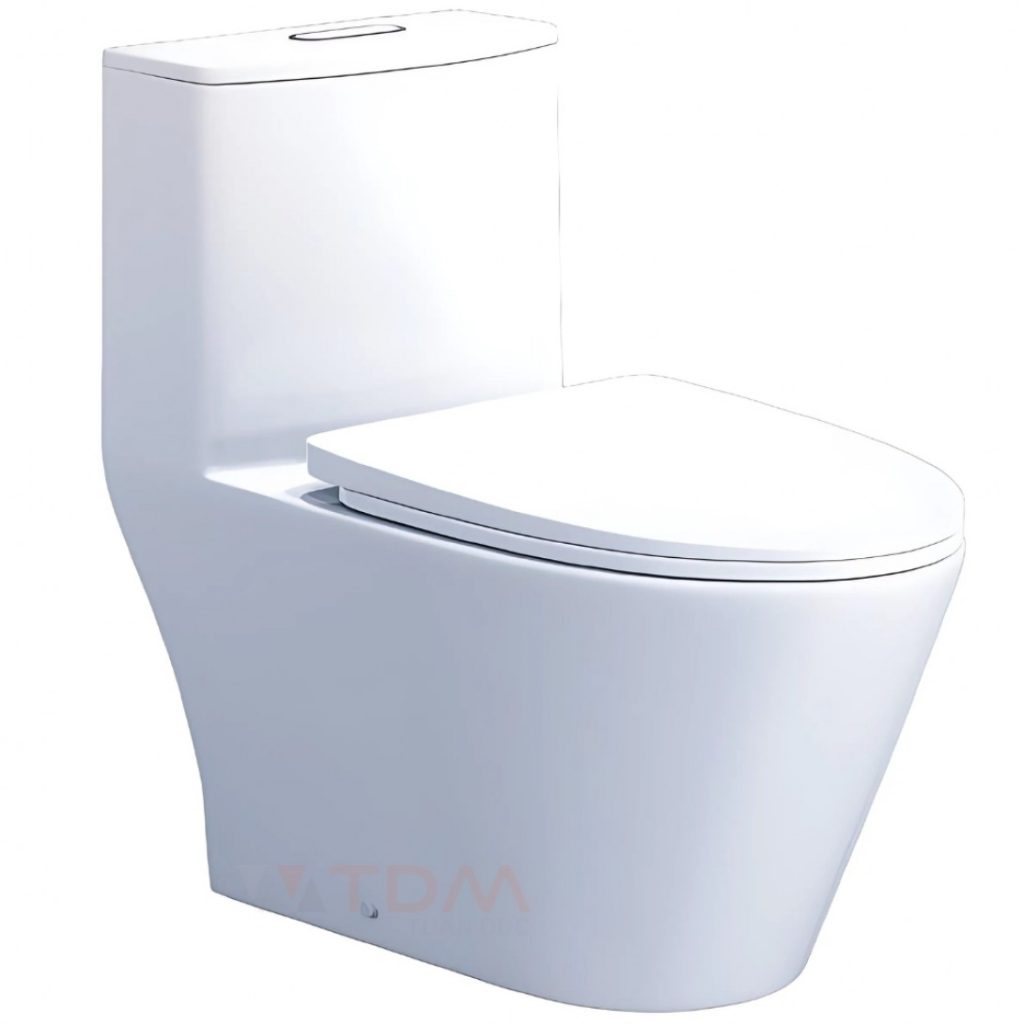 Bồn Cầu CAESAR C1363 (CD1363) 1 Khối Nắp Êm