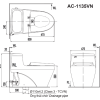 Bồn cầu INAX AC-1135+CW-KA22AVN nắp rửa điện tử - ảnh 2