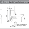 Bồn cầu INAX C-969-S15VN nắp rửa cơ - ảnh 2
