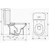 Bồn Cầu Thiên Thanh Peach CD0808 Toilet 2 Khối Xả Nhấn - ảnh 2