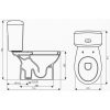 Bồn Cầu Thiên Thanh Waves CD7062G Toilet 2 Khối Xả Gạt - ảnh 2