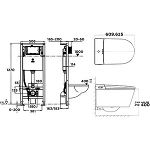 Ảnh công trình thực tế Bồn Cầu Thông Minh American Standard WP-7391 (WP7391)Treo Tường Aero – Lite