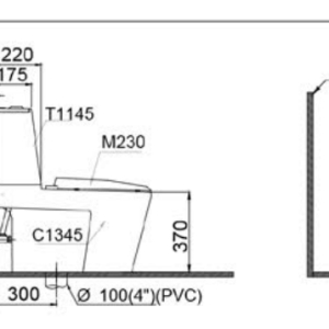 Ảnh công trình thực tế Bồn Cầu CAESAR CD1345/TAF200H 2 Khối Nắp Điện Tử