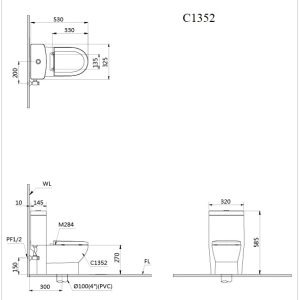 Ảnh công trình thực tế Bồn Cầu CAESAR CD1394 Trẻ Em 1 Khối Nắp Êm