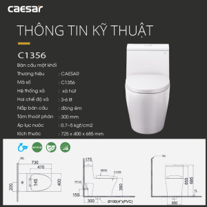 Ảnh công trình thực tế Bồn cầu 1 khối nắp rửa cơ C1356F/TAF060