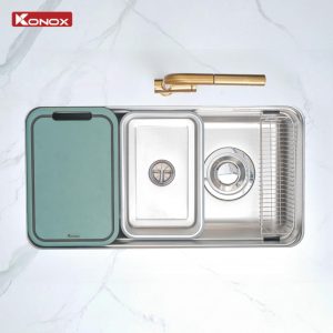 Ảnh công trình thực tế Chậu Rửa Chén KONOX Tari Smart 8847PP 1 Hố Chống Xước