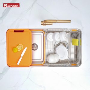 Ảnh công trình thực tế Chậu Rửa Chén KONOX Tari Smart 8847PP 1 Hố Chống Xước
