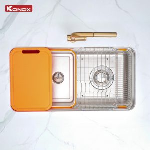 Ảnh công trình thực tế Chậu Rửa Chén KONOX Tari Smart 8847PP 1 Hố Chống Xước