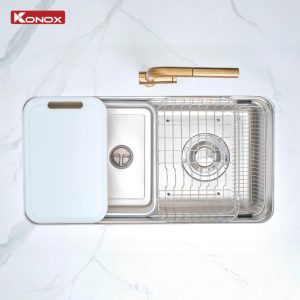 Ảnh công trình thực tế Chậu Rửa Chén KONOX Tari Smart 8847PP 1 Hố Chống Xước