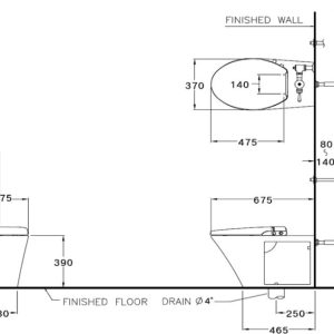 Ảnh công trình thực tế Bồn Cầu COTTO C1322CT457XNS Nắp Êm Kèm Van Xả Trực Tiếp