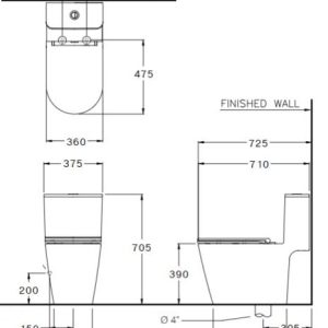 Ảnh công trình thực tế Bồn Cầu COTTO C103327 1 Khối Nắp Êm