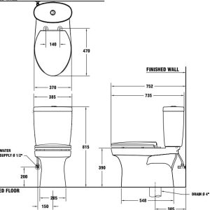 Ảnh công trình thực tế Bồn Cầu COTTO C1389 2 Khối Nắp Êm