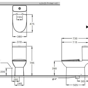 Ảnh công trình thực tế Bồn Cầu COTTO C126207(CV7) 2 Khối Nắp Rửa Điện Tử