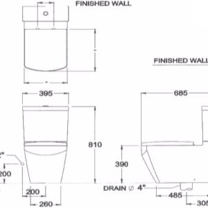 Ảnh công trình thực tế Bồn Cầu COTTO C17087(CN) 2 Khối Nắp Rửa Cơ